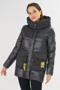 Купить Куртка зимняя темно-серого цвета 7389TC, фото 5