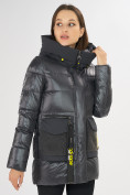 Купить Куртка зимняя темно-серого цвета 7389TC, фото 6