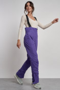 Купить Полукомбинезон с высокой посадкой женский зимний фиолетового цвета 7399F, фото 12