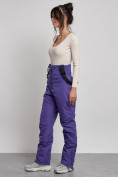 Купить Полукомбинезон с высокой посадкой женский зимний фиолетового цвета 7399F, фото 15
