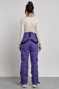 Купить Полукомбинезон с высокой посадкой женский зимний фиолетового цвета 7399F, фото 17