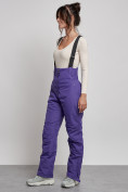 Купить Полукомбинезон с высокой посадкой женский зимний фиолетового цвета 7399F, фото 19