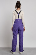 Купить Полукомбинезон с высокой посадкой женский зимний фиолетового цвета 7399F, фото 21