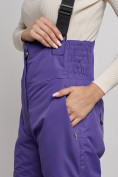 Купить Полукомбинезон с высокой посадкой женский зимний фиолетового цвета 7399F, фото 5