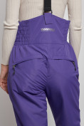 Купить Полукомбинезон с высокой посадкой женский зимний фиолетового цвета 7399F, фото 7