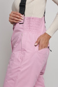 Купить Полукомбинезон с высокой посадкой женский зимний розового цвета 7399R, фото 10