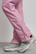 Купить Полукомбинезон с высокой посадкой женский зимний розового цвета 7399R, фото 12