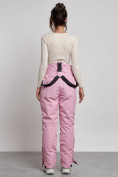 Купить Полукомбинезон с высокой посадкой женский зимний розового цвета 7399R, фото 17
