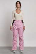 Купить Полукомбинезон с высокой посадкой женский зимний розового цвета 7399R, фото 18