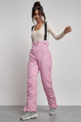 Купить Полукомбинезон с высокой посадкой женский зимний розового цвета 7399R, фото 4