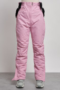 Купить Полукомбинезон с высокой посадкой женский зимний розового цвета 7399R, фото 5