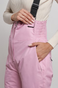 Купить Полукомбинезон с высокой посадкой женский зимний розового цвета 7399R, фото 9