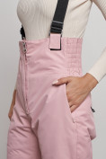 Купить Полукомбинезон с высокой посадкой женский зимний светло-розового цвета 7399Sz, фото 13