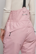 Купить Полукомбинезон с высокой посадкой женский зимний светло-розового цвета 7399Sz, фото 15