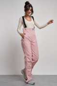 Купить Полукомбинезон с высокой посадкой женский зимний светло-розового цвета 7399Sz, фото 19