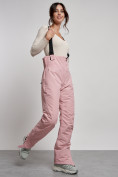 Купить Полукомбинезон с высокой посадкой женский зимний светло-розового цвета 7399Sz, фото 20