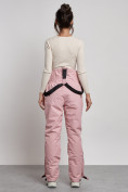 Купить Полукомбинезон с высокой посадкой женский зимний светло-розового цвета 7399Sz, фото 5