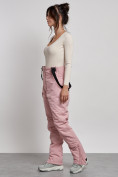 Купить Полукомбинезон с высокой посадкой женский зимний светло-розового цвета 7399Sz, фото 7
