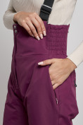 Купить Полукомбинезон с высокой посадкой женский зимний темно-фиолетового цвета 7399TF, фото 10