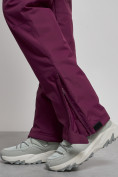Купить Полукомбинезон с высокой посадкой женский зимний темно-фиолетового цвета 7399TF, фото 13