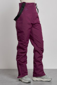 Купить Полукомбинезон с высокой посадкой женский зимний темно-фиолетового цвета 7399TF, фото 8