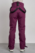 Купить Полукомбинезон с высокой посадкой женский зимний темно-фиолетового цвета 7399TF, фото 9