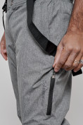Купить Полукомбинезон утепленный мужской зимний горнолыжный серого цвета 7431Sr, фото 11