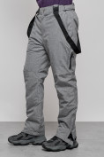 Купить Полукомбинезон утепленный мужской зимний горнолыжный серого цвета 7431Sr, фото 8