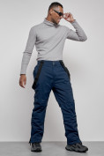 Купить Полукомбинезон утепленный мужской зимний горнолыжный темно-синего цвета 7431TS, фото 20