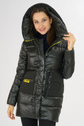 Купить Куртка зимняя болотного цвета 7501Bt, фото 10