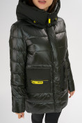 Купить Куртка зимняя болотного цвета 7501Bt, фото 17