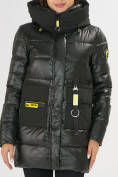 Купить Куртка зимняя болотного цвета 7501Bt, фото 7
