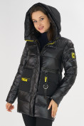Купить Куртка зимняя черного цвета 7501Ch, фото 15