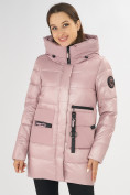 Купить Куртка зимняя розового цвета 7501R, фото 6
