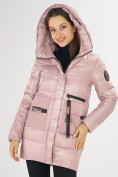 Купить Куртка зимняя розового цвета 7501R, фото 9