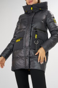 Купить Куртка зимняя темно-серого цвета 7501TC, фото 11