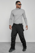Купить Полукомбинезон утепленный мужской зимний горнолыжный черного цвета 7503Ch, фото 18