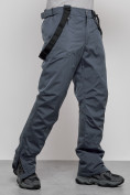 Купить Полукомбинезон утепленный мужской зимний горнолыжный темно-серого цвета 7503TC, фото 11