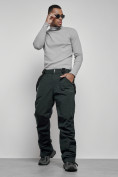 Купить Полукомбинезон утепленный мужской зимний горнолыжный темно-зеленого цвета 7503TZ, фото 20