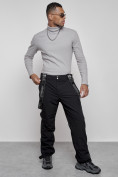 Купить Полукомбинезон утепленный мужской зимний горнолыжный черного цвета 7504Ch, фото 13