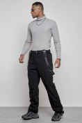 Купить Полукомбинезон утепленный мужской зимний горнолыжный черного цвета 7504Ch, фото 2