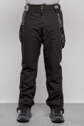 Купить Полукомбинезон утепленный мужской зимний горнолыжный темно-серого цвета 7504TC