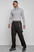 Купить Полукомбинезон утепленный мужской зимний горнолыжный темно-серого цвета 7504TC, фото 18