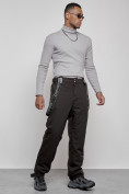 Купить Полукомбинезон утепленный мужской зимний горнолыжный темно-серого цвета 7504TC, фото 19