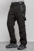 Купить Полукомбинезон утепленный мужской зимний горнолыжный темно-серого цвета 7504TC, фото 2