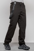 Купить Полукомбинезон утепленный мужской зимний горнолыжный темно-серого цвета 7504TC, фото 3