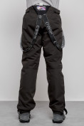 Купить Полукомбинезон утепленный мужской зимний горнолыжный темно-серого цвета 7504TC, фото 4