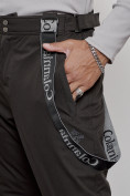 Купить Полукомбинезон утепленный мужской зимний горнолыжный темно-серого цвета 7504TC, фото 6