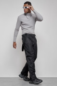 Купить Полукомбинезон утепленный мужской зимний горнолыжный черного цвета 7507Ch, фото 19