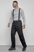 Купить Полукомбинезон утепленный мужской зимний горнолыжный черного цвета 7507Ch, фото 2